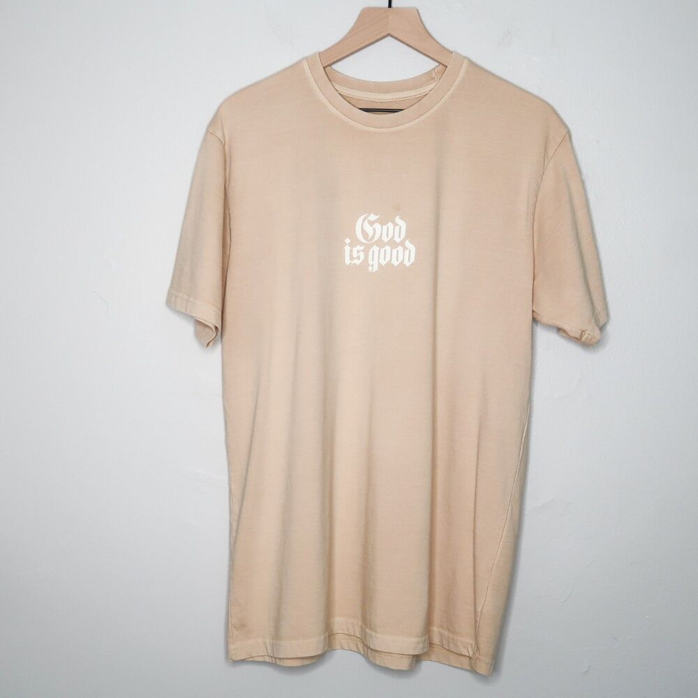 Anchored.La Mens T-Shirt Bundle‎ Large Pink Gray God is Good Graphic Christian